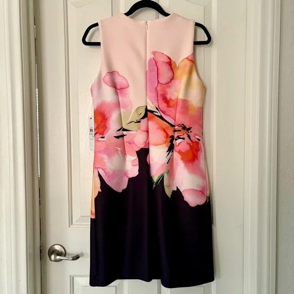 Calvin Klein Floral Watercolor Sheath Dress 6 NWT - Picture 6 of 10